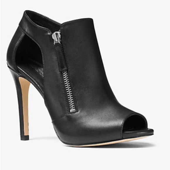 Michael Kors Clara Peep-Toe‎ Leather Pump Size 7 - Picture 2 of 16